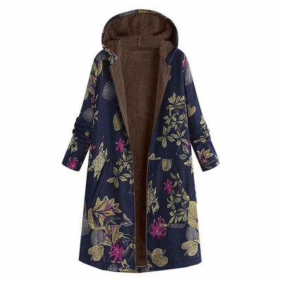 Casual Pocket Loose Hooded Coat Cardigan Women Vintage Leopard Letter Print Trench 2022 New Spring Autumn Long Sleeve Female Top