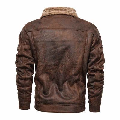 Men 2021 Autumn Thick Warm Fleece Leather Jacket Coat Men Winter Outwear Casual Military Bomber Motor Biker Leather Jackets Men