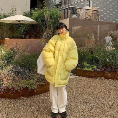 2021 Winter Cotton Jacket Students Loose Plus Size Woman Clothing  Fashion Coats Harajuku Hooded Oversize Pocket